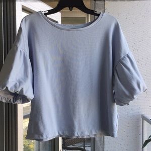 Light blue top